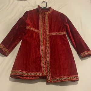 1960s Maroon Velvet Retro Jacket